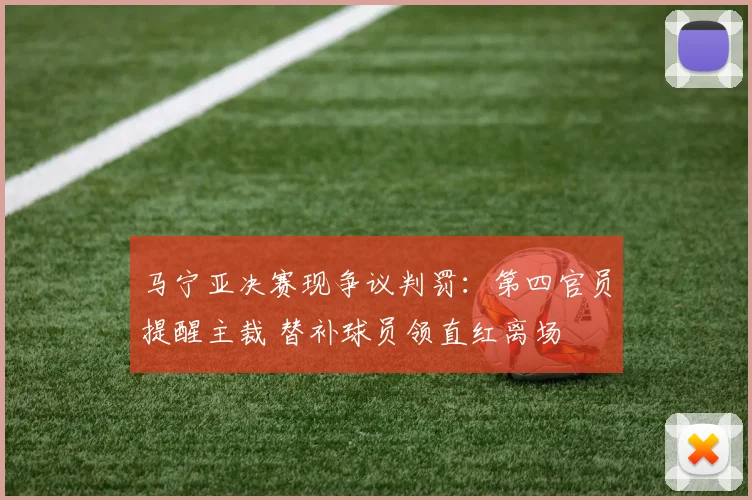 马宁亚决赛现争议判罚：第四官员提醒主裁 替补球员领直红离场